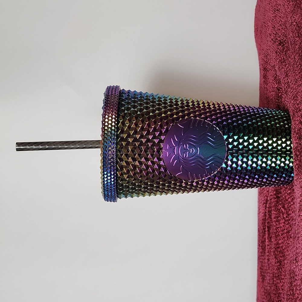 Starbucks Halloween 2023 Black Oil-slick studded Grande 16 oz